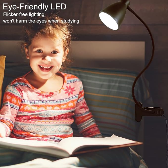 BOHON Desk Lamp 5 Color Modes 10 Brightness Dimmer Reading Light Black | 10W 38 - Image 7