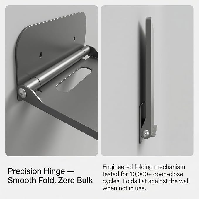 Foldable Wall Shelf, Space Saving Tray - Image 3