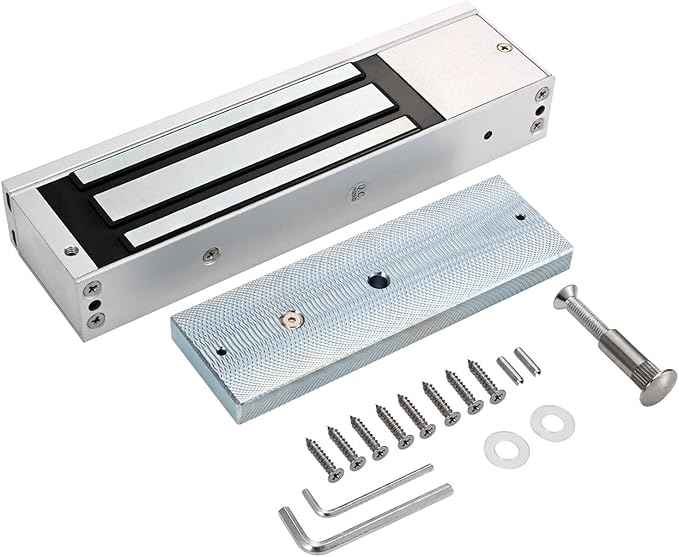 Electromagnetic Lock with Z and L Bracket 1200LBS 500KG Holding Force Electric Magnetic Door Lock 12V Fail Safe NC Mode for Access Control System
