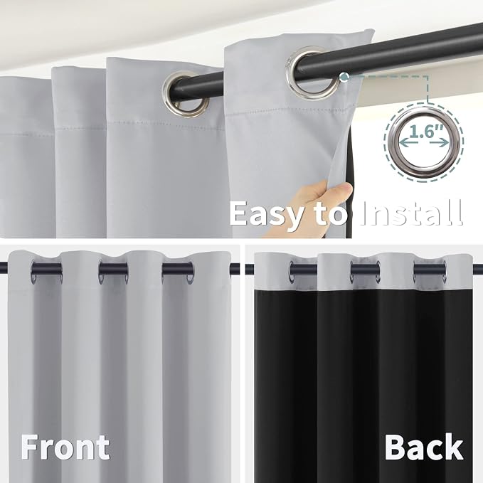 BGment Thermal Insulated 100% Blackout Curtains - Image 6