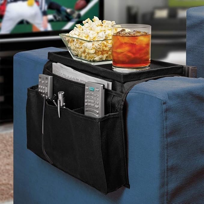 Couch Sofa Armrest Organiser Arm Chair Caddy Bedside Storage Pocket - Image 3
