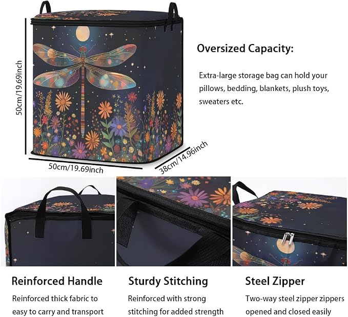 2pcs blanket storage bag for under bed, closet organizers 95L | clothing - Image 3