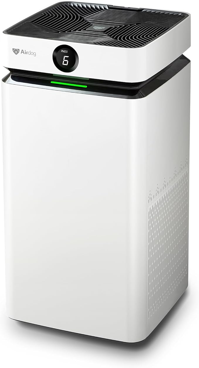 Airdog X8 Home Air Purifier for Rooms Up to 1,000 sqft. - Patented TPA Tech Up to 20X More Effective than HEPA - Washable Filter and Whisper Quiet