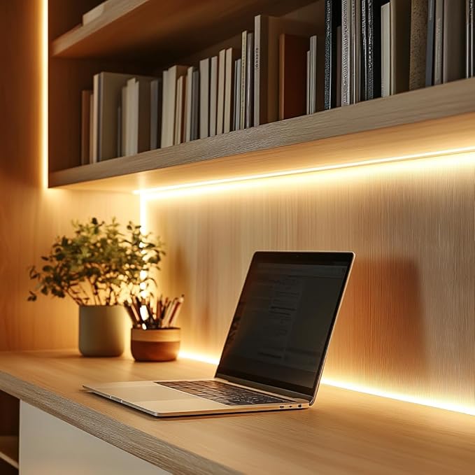 UVTaoYuan Led Strip Lights 5V USB 320 LEDs 2Pack Short COB LED Strip Light 3000K Warm White Not Dimmable Flexible Small led for Home DIY Lighting Room Decor TV Lights Indoor Use (3.28FT/1M*2)