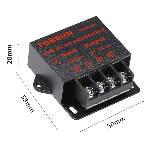 DC 12V/24V to 5V 5A Converter - Voltage Reducer Regulator, Step Down Buck Converter Power Supply Transformer Module (12V/24V to 5V 5A)
