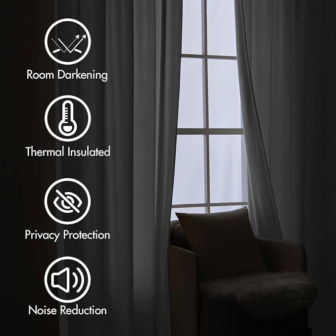 MIULEE White Velvet Pinch Pleat Blackout Curtains W52 X L84 Inches | 2 Panels - Image 5