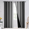 SimpleHome 100% Blackout Ombre Bedroom Curtains Grey and Greyish White by SimpleHome