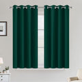 COSVIYA Grommet Room Darkening Dark Green Curtains 45 inch Long by COSVIYA