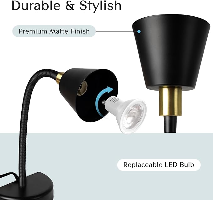 Patented Innovative Design Headboard Reading Light. No Drilling Golden Book - Image 4