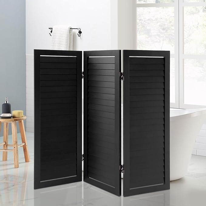 3 Panel Room Divider Short, Short Folding Privacy Screen, Freestanding Privacy by RENFANSHOP