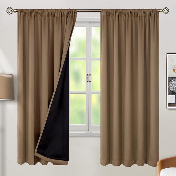 BGment 100% Room Darkening Thermal Insulated Blackout Curtains 72 Inches Long - Image 2