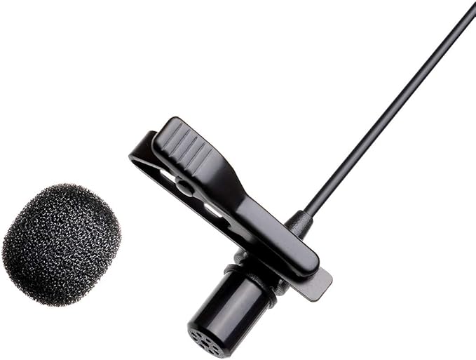 Nicama LVM1 Lavalier Lapel Microphone with Windscreen Muff for DSLR Camera Canon Nikon Camcorder Zoom TASCAM Audio Recorder Smartphone PC