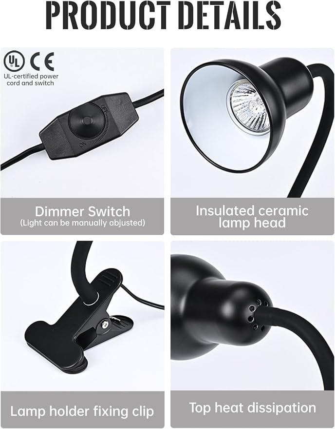 Clip On Gooseneck Lamp - 60W Max - Image 9