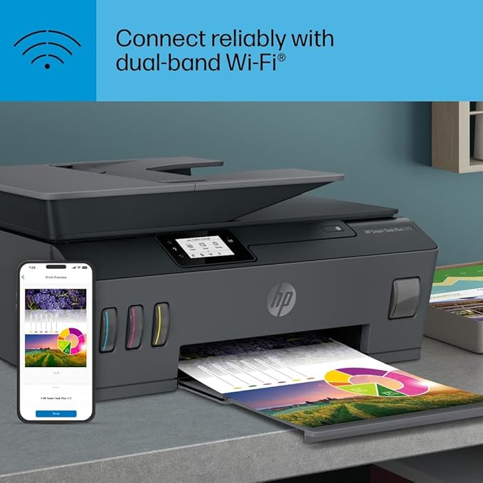 HP Smart Tank Plus 570 Wireless All-in-One Ink Tank Printer with up to 2 Years of Ink Included (5HX14A)