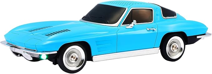 WSTER Retro American Style car Bluetooth Speaker, Portable Wireless Outdoor Speaker, TWS Stereo, Support USB/TF/AUX, Party Bluetooth Speaker with Microphone,Classic car Gifts for Men(Blue)