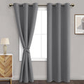 DWCN Grey Blackout Curtains – Thermal Insulated Light Blocking Privacy Grommet by DWCN