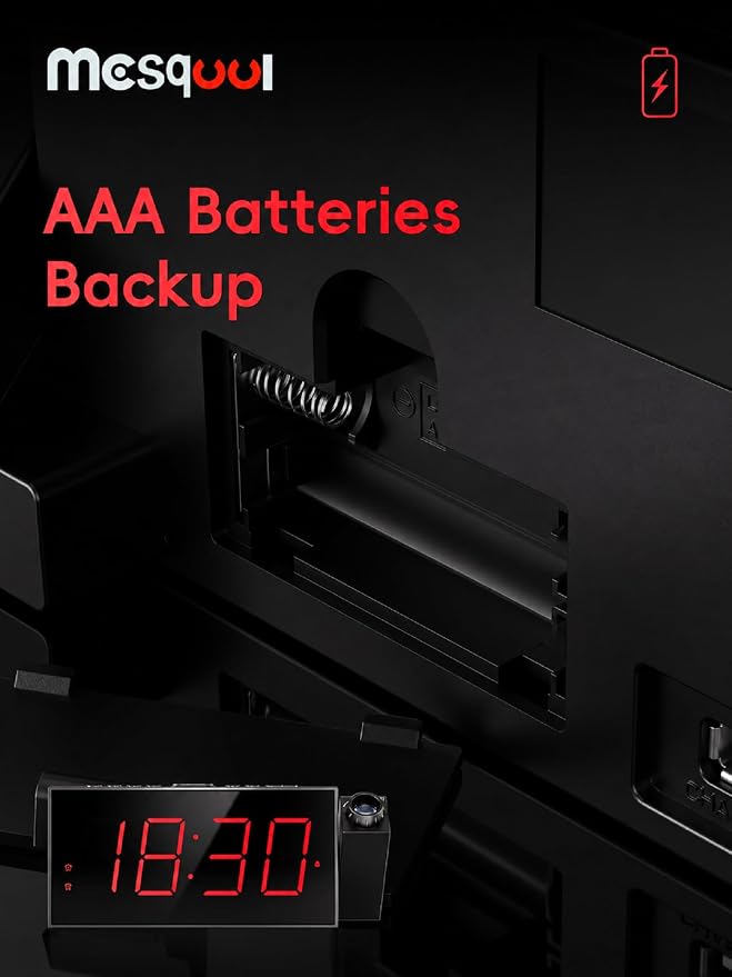 Mesqool Digital Projection Alarm Clock - Image 9