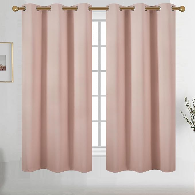 Diraysid Blush Grommet Blackout Curtains by Diraysid%2C+refresh+your+life