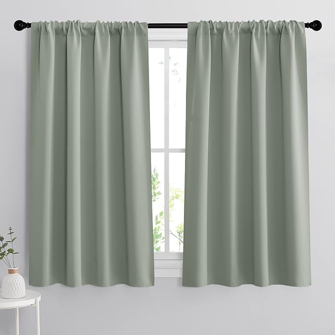 RYB HOME Small Window Curtains 45 inches Length by RYBHOME
