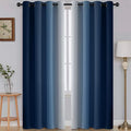 SimpleHome Ombre Blue to Grey White Curtains by SimpleHome
