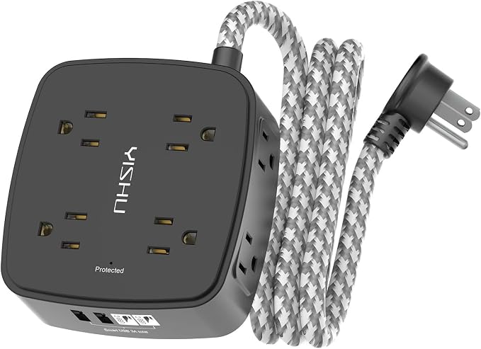 Surge Protector Power Strip by YISHU