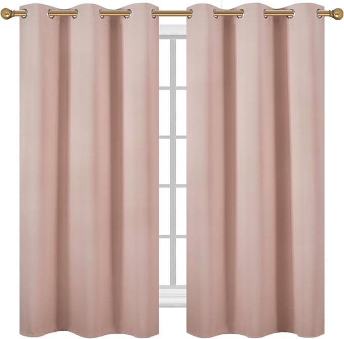 Diraysid Blush Grommet Blackout Curtains - Image 2
