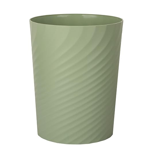 UUJOLY Plastic Small Bathroom Trash Can Wastebasket Garbage Can, Mint Green | by UUJOLY