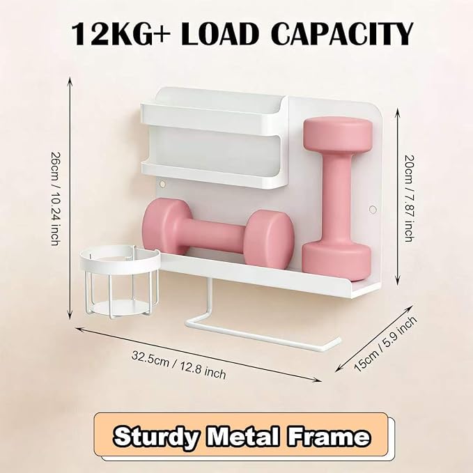 Bedside Wall Organizer, Floating Bedside Shelf Wall Mount - Image 2