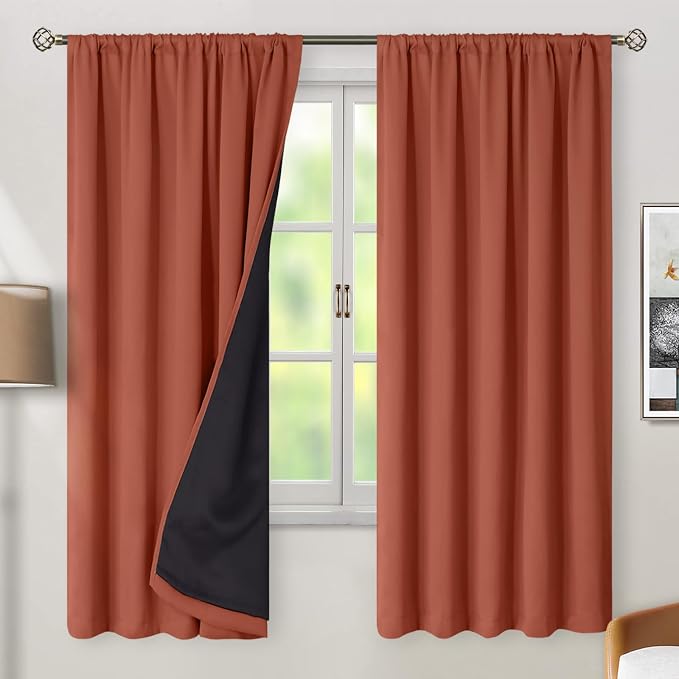 BGment 72 inch Curtains with Thermal Insulation Blackout Liner, Light Blocking - Image 2