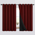 Yakamok Burgundy Red Blackout Curtains 63 Inch Length by Yakamok