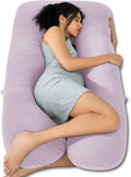 QUEEN ROSE Cooling Pregnancy Pillows, U Shaped Full Body Maternity Pillow by QUEENROSE