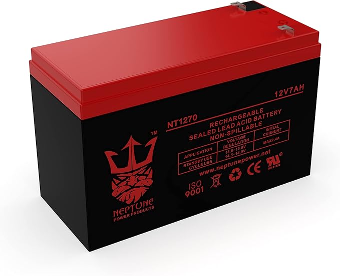 Neptune Power Brand NT1270 F1 12V 7Ah SLA Replacement Battery for APC Back-UP UPS ES 550 VA BE500C BE500U, RBC2, BE500R, BK300C, BK350, BK500, BK500BLK, BK500M, BK500MC, BK500MUS, SC420, SU420NET
