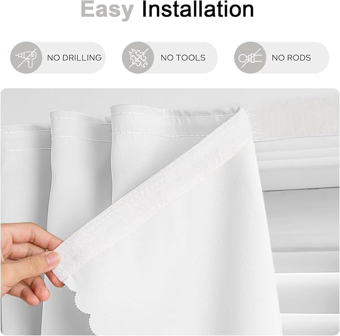 Self Adhesive Curtains, No Drilling Rodless Design - Image 7