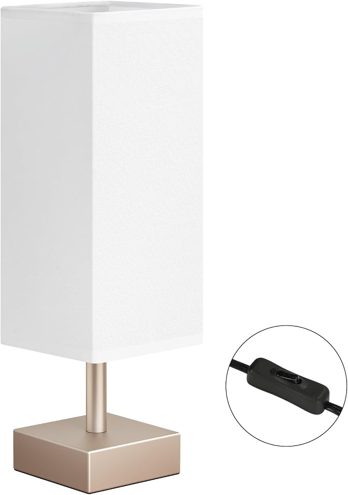 Antique White Small Bedside Lamp - Image 2