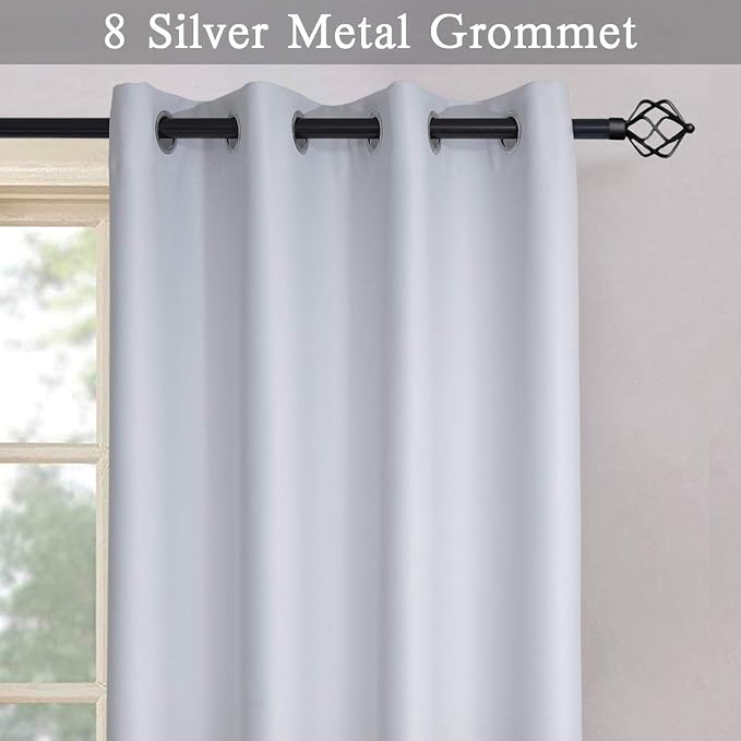 SimpleHome Ombre Gradient Purple White to Gray Curtains - Image 4