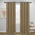 Easy-Going Thermal Grommet Blackout Curtains, 2 Panels 52x96 in, Tan | Machine by Easy-Going