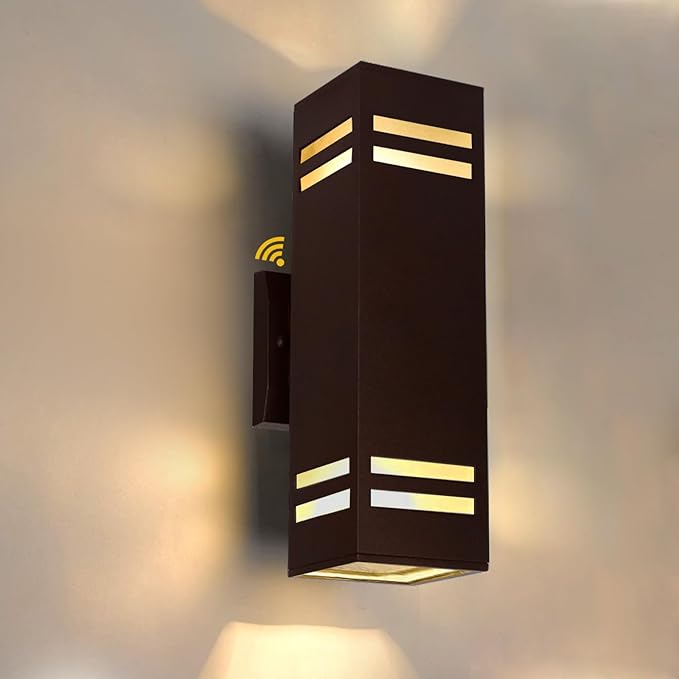 iYogaled Dusk to Dawn Outdoor Wall Lights Fixture – ETL Listed, Aluminum Waterproof Wall Mount Square Design- Modern Exterior Lighting Outdoor Wall Sconce for Porch, Patio, Front Door