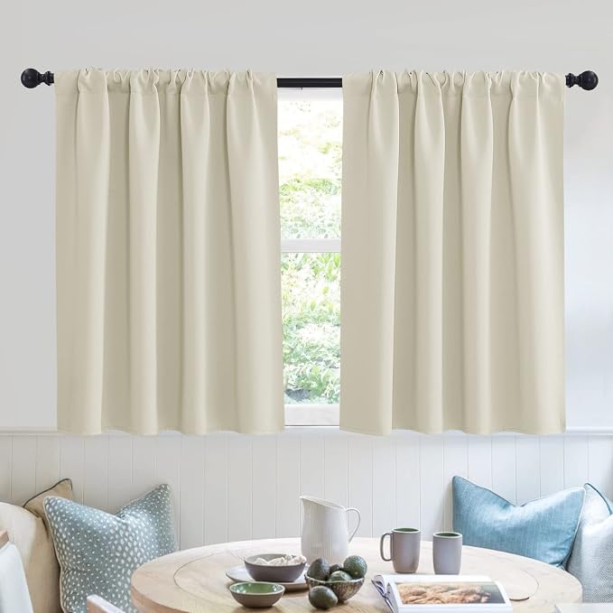 RYB HOME Short Curtains for Small Window Kitchen Bathroom Cafe RV Camper | by RYBHOME