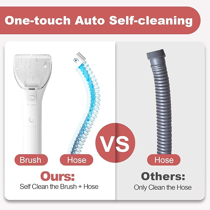 Upholstery Carpet Cleaner, MUJERBAY 12Kpa Portable Spot & Stain Cleaner Shampooer, Move with Universal Wheels & Handle, 1.18-inch Deep Cleaning Machine for Couch, Stairs, Car & Messes.