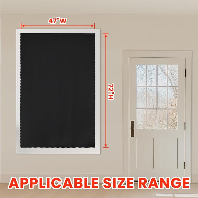 AJAZZ 100% Window Blinds Blackout Portable Blackout Curtains Adhesive Curtains - Image 6