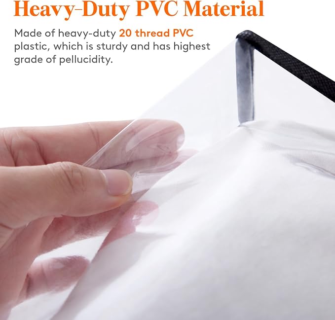 Lifewit 6 Pack Clear Clothes Storage Bags, 35L Plastic Blanket Vinyl Foldable - Image 2