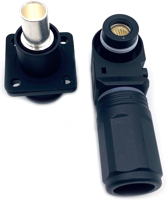 1 Set Battery Energy Storage Connector, 120A 25mm² High Current Connectors Quick Plug Terminal Black Right Angle Plug and Socket IP67 Waterproof Power Adapter Crimping Wiring (120A, Black)