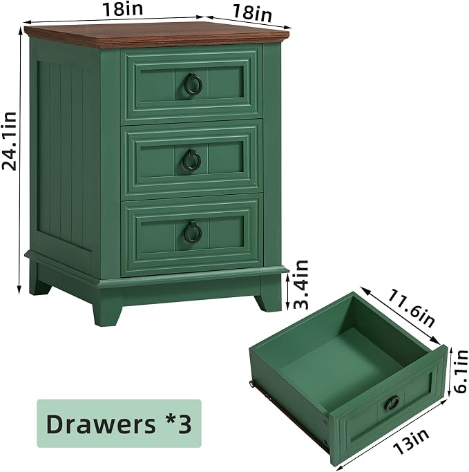 Joaxswe Farmhouse Nightstand - Image 2