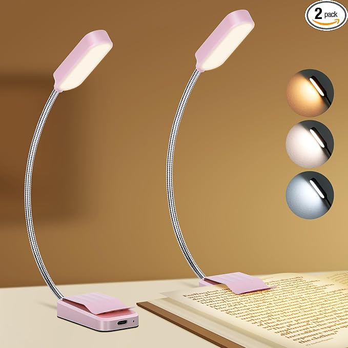 2 Pack Rechargeable Book Lights by BestWorldLED