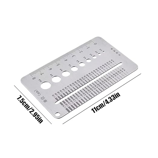 High-Precision Crack Width Gauge, Stainless Steel Precision Scale Home Inspection Crack Measuring Tool for Wall Inspection, Construction Monitoring, Home Maintenance