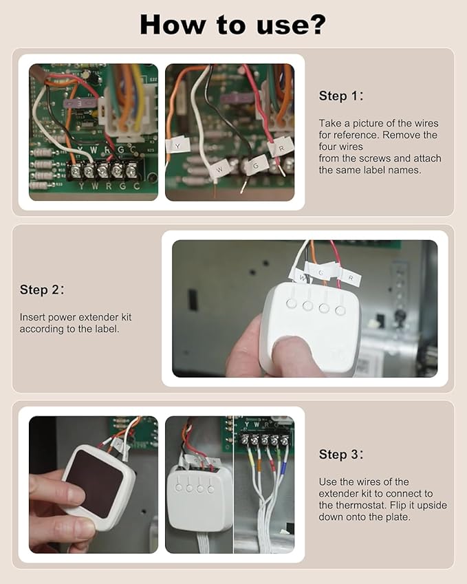Power Extender Kit for Ecobee Smart Thermostats, C-Wire Adapter for Ecobee3 Lite, Premium, Enhanced, Essential, Lite, Smart Thermostat for ecobee4 and Smart Thermostats with Voice Control