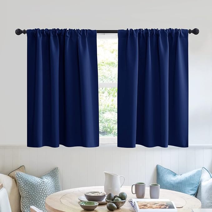 RYB HOME Short Blackout Privacy Curtains 30 inch Long by RYBHOME