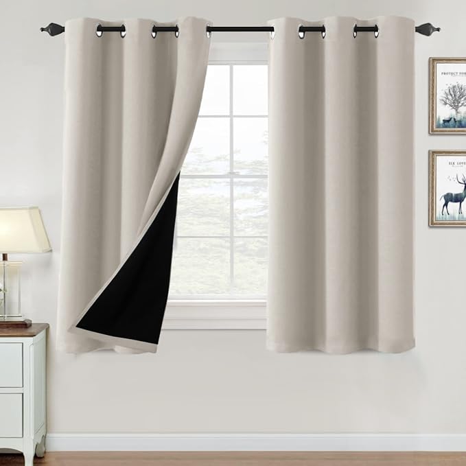 H.VERSAILTEX Oatmeal Blackout Curtains by HVERSAILTEX
