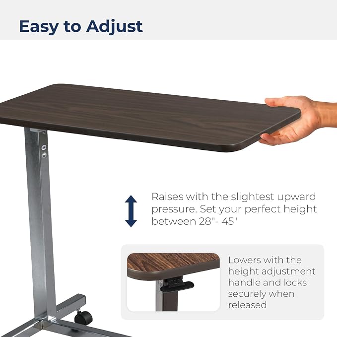 Drive Medical 13003 Non Tilt Top Overbed Table - Image 7