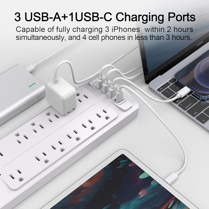 ALESTOR 20 Ft Surge Protector Power Strip - Image 3